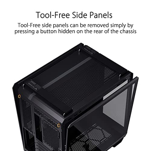 ASUS TUF Gaming GT502 Plus TG White modulares PC Gehäuse (Zweikammer-Gehäuse, bis zu DREI Positionen für 360-mm-Radiatoren oder bis zu dreizehn 120-mm-Lüfter, Glasscheiben Panoramablick, weiß) Bild 8