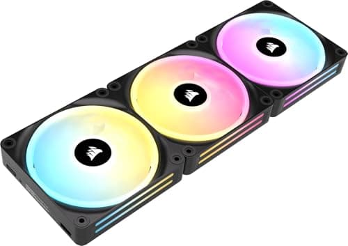 CORSAIR iCUE LINK QX120 RGB 120mm RGB Lüfter - Dreierpack - Schwarz Nur Fans Dreifach (120mm) Schwarz Bild 2