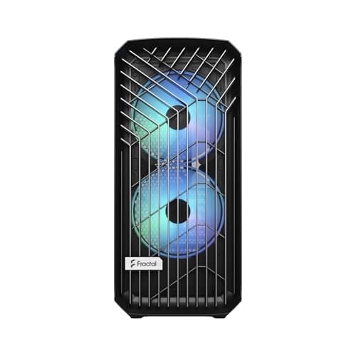 Fractal Design Torrent RGB PC-Gehäuse – Hervorragender Luftstrom mit 2X 180mm & 3X 140mm RGB Lüftern – Gehärtetes Glas – ATX Mid Tower für Gaming RGB Black Tempered Glass Bild 4