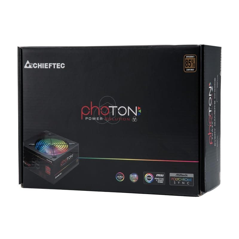 Chieftec Photon RGB 750 W ATX 12 V 85 proc Bronze Active PFC 120 mm Silent RGB Fan Bild 7
