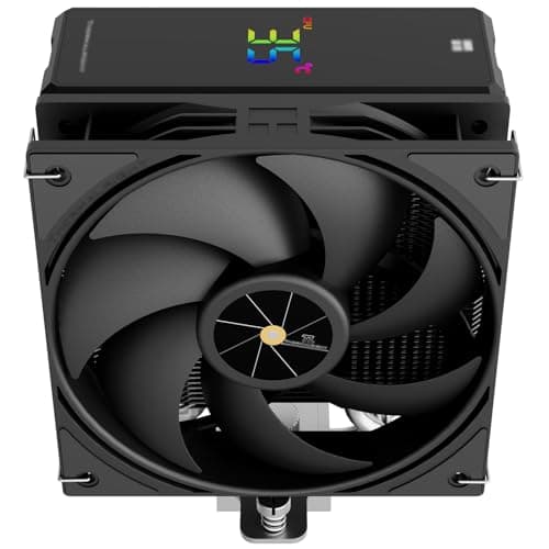 TR-Thermalright Assassin X 120 Digital schwarzer CPU-Kühler, 4x6mm Wärmerohre, 120mm CPU-Lüfter-2000U/min, Digital Display Board Top Cover, für AM5/AM4, Intel lga1851/1700, Schwarz Assassin X 120 Digital Black Bild 2