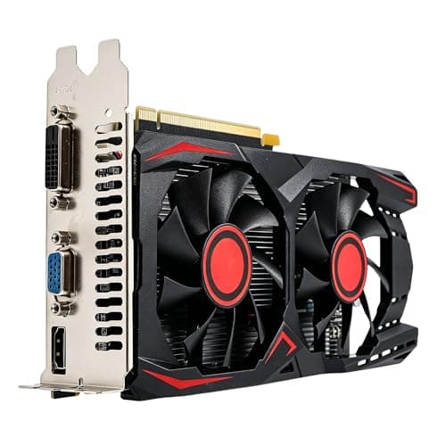Grafikkarte GTX550TI 2GB D5 192bit PCI Express X16 2.0 mit Dual-Fan-Gaming-Grafikkarte Unterstützt DVI VGA HD Multimedia Interface (Angezeigte 2 GB/Tatsächliche 6 GB RAM) Bild 2