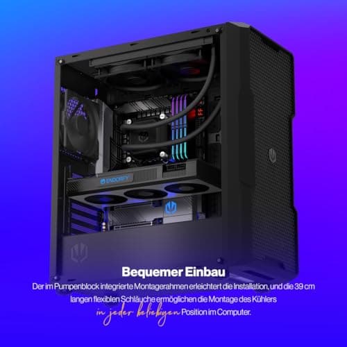 ENDORFY Navis F280 AIO Wasserkühlung 280 mm für CPU | 2x Fluctus 140 PWM, PWM Pumpe mit Keramiklager, AMD AM5/AM4, Intel LGA1851/1700, PT 3 Wärmeleitpaste Bild 4