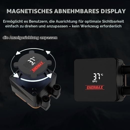 ENERMAX LIQMAX IV 120mm AIO CPU Wasserkühlung|Dual Chamber|TDP 320W+|Intel LGA 1851/1700/115x/2066| AMD AM5/AM4 |Digital Anzeige |1x 120 PWM Performance Flow Fan|ELC-LMIV120-SF Bild 5