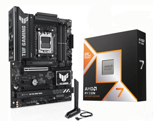 MICRO CENTER AMD Ryzen 7 9800X3D CPU Prozessor mit ASUS TUF Gaming B850-PLUS WiFi AM5 ATX Motherboard (DDR5, PCIe 5.0, 3X M.2, Wi-Fi 7, USB 20Gbps Type-C) AMD Ryzen 7 9800X3D+ASUS TUF Gaming B850-PL WiFi Bild 2