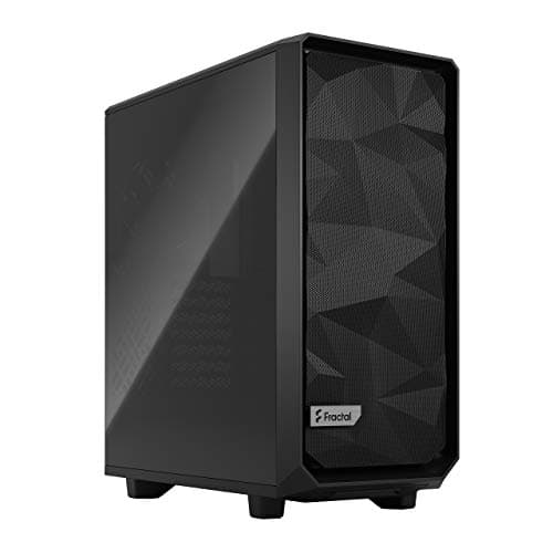 Fractal Design Meshify 2 Compact Black ATX Flexible High-Airflow Dark Tinted Tempered Glass Window Mid Tower Computer Case Schwarz/schiere Freude Bild 2