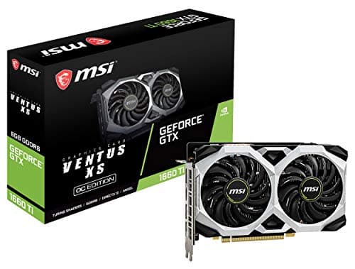 MSI Gaming GeForce GTX 1660 Ti 192-bit HDMI/DP 6GB GDRR6 HDCP Unterstützung DirectX 12 Dual Fan VR Ready OC Grafikkarte (GTX 1660 TI Ventus XS 6G OC) Bild 2