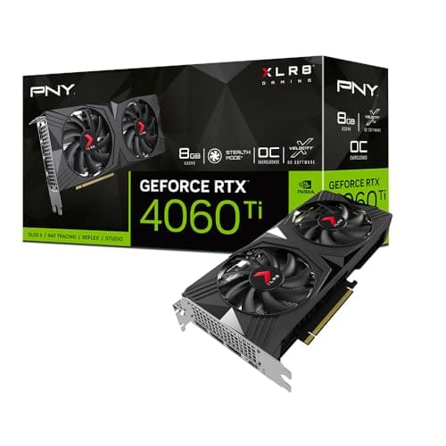 PNY GeForce RTX™ 4060 Ti 8GB XLR8 Gaming Verto Overclocked Dual Fan Graphics Card DLSS 3 RTX 4060Ti OC Dual Fan 8GB Bild 2