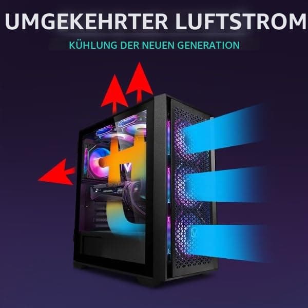 Vibox IX-512 Gaming PC • AMD Ryzen 7 9800X3D 8-Kern • AMD Radeon RX 9070 XT 16GB • 32GB RAM • 1TB SSD • Windows 11 • WLAN 6 + Bluetooth 5.4 • Noir Schwarz 1 TB 32 GB RX 9070 XT Windows 11 Home Bild 5
