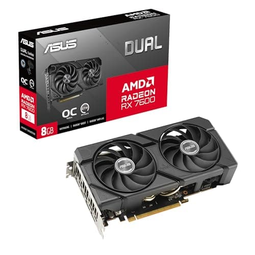ASUS Dual Radeon RX 7600 EVO OC Edition 8GB GDDR6 Gaming Grafikkarte (AMD Radeon RX7600, PCIe 4.0, 1x HDMI 2.1, 3x DisplayPort 1.4a) Bild 2