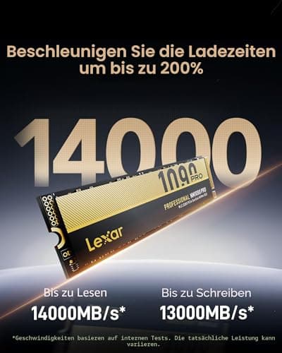 Lexar SSD 2TB PCIe 5.0 Gen5 NVMe SSD - Bis zu 14.000MB/s, Erweiterte Thermokontrolle, DirectStorage-SSD für AI-Lasten, Gaming & Content-Erstellung Laptop/PC Bild 6