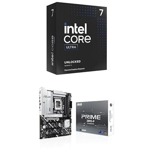 Intel® Core™ Ultra 7 265KF 20-Core up to 5.5 GHz + ASUS Prime Z890-P ATX, 14+1+2+1 Power Stages, DDR5, PCIe 5.0, USB-C 20Gbps, 4X M.2, PCIe Slot Q-Release
