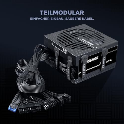 Lian Li RB 650W PC-Netzteil - Schwarz | 80 Plus Bronze, teilmodular, ATX 3.1, leiser 135-mm-Lüfter, effiziente Stromversorgung für Office & Gaming PCs Bild 8