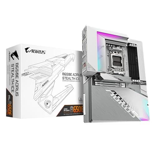 GIGABYTE B650E AORUS Stealth Ice Back Connector White Board Kompatibel mit AMD Ryzen 9000/8000/7000 Series Prozessoren Sockel AM5 DDR5 ATX Motherboard B650E A Stealth Ice MB6539 Bild 2