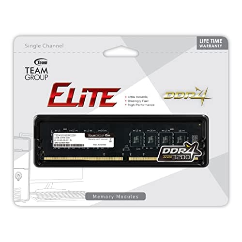 TEAMGROUP Elite TED432G3200C2201 DDR4 32GB Single (1 x 32GB) 3200MHz (PC4-25600) CL22 Unbuffered Non-ECC 1,2V UDIMM 288-Pin PC Computer Desktop Memory Module RAM Upgrade - TED432G3200C201 Bild 7