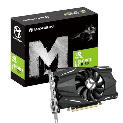 maxsun GEFORCE GT 1030 4GB GDDR4 Video Grafikkarte GPU Mini ITX Design, HDMI, DVI-D, Single Fan Cooling System HDMI + DVI 4GD4 Bild 2