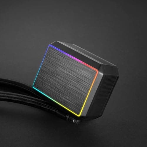 Mars Gaming ML-PROII120 Flüssigkeitskühlung AIO 300W TDP, Pumpe 4. Gen Opti-Chamber Kupferbasis und Mikrokanäle, 1x 120mm FDB Lüfter, gebürsteter Aluminiumblock mit linearem FRGB, Schwarz MLPROII120 Bild 4