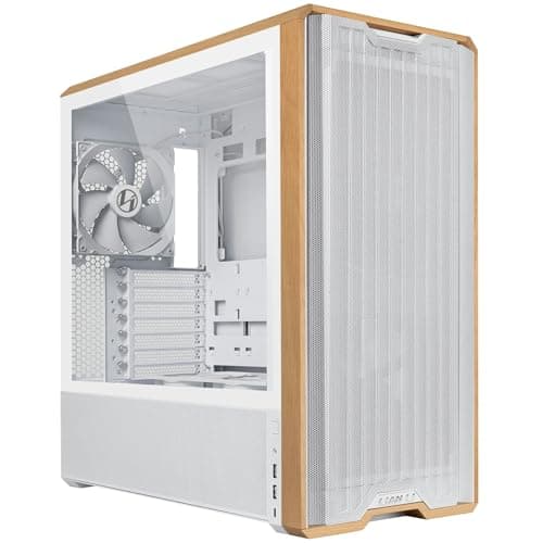 Lian Li Lancool 217 PC-Gehäuse Weiß | ATX Midi-Tower, Tempered Glass, 5 Lüfter, Birkenholz, Mesh-Front, Back-Connect-kompatibel Bild 2