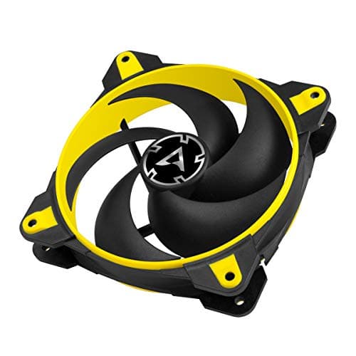 ARCTIC Bionix P120-120 mm Gaming Gehäuselüfter, PWM PST-Sharing-Funktion, Optimiert für statischen Druck, Kühler, RPM synchron, 200-2100 U/min. - Gelb Bild 4