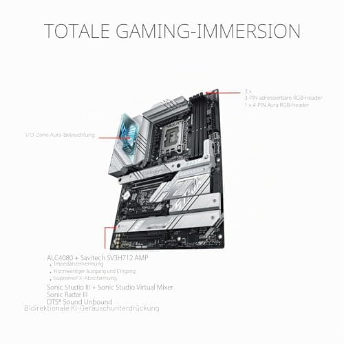ASUS ROG Strix Z790-A Gaming WiFi D4 Mainboard Sockel Intel LGA1700 (ATX, DDR4 Speicher, 4X M.2, PCIe 5.0, WiFi 6E, AI Overclocking, Aura Sync) Bild 8