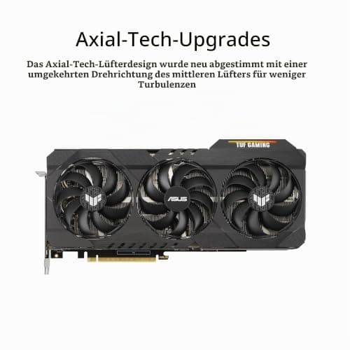 ASUS TUF GeForce RTX 3080 OC Edition 12GB Gaming Grafikkarte (LHR (Lite Hash Rate), Nvidia Ampere, PCIe 4.0, DLSS, Raytracing, GDDR6X Speicher, HDMI 2.1, DisplayPort 1.4a, TUF-RTX3080-O12G-GAMING) Bild 4