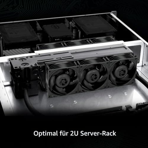 ARCTIC S8038-10K (4 Stück) - Server Lüfter, 80x80x38 mm, 500-10000 rpm, PWM reguliert, 4-Pin Anschluss, 12 V DC - Schwarz Bild 4