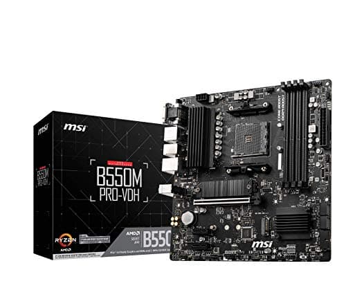 MSI B550M PRO-VDH (MATX Sockel AM4, AMD B550, 4 x DDR4, 1 x PCI Express 3.0 16x)