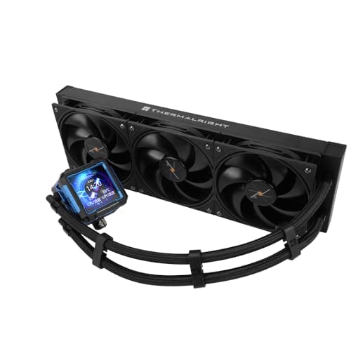 Thermalright TR FW PRO 360 Black CPU-Wasserkühler mit PWM-Lüfter, 2000RPM, 2,73 Zoll Magnetischer IPS-LCD-Bildschirm mit 320 * 320 Auflösung, für AM5/Intel 1851/1700, 397mm Länge
