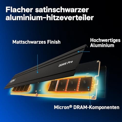 Crucial Pro DDR5 RAM 32GB Kit (2x16GB) 5600MHz, Intel XMP 3.0 / AMD Expo, PC Computer Arbeitsspeicher - CP2K16G56C46U5 Bild 7