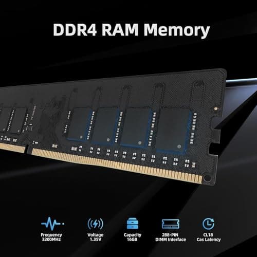 KingSpec 16 GB (2 x 8 GB) DDR4 RAM 3200 MHz für Desktop – Plug-and-Play, Heim- und Bürogebrauch, Standardversion, 288-Pin DIMM CL18 1,35 V Computerspeicher, kompatibel mit den meisten Intel/AMD-PCs 16GB (2x8GB) 3200 MHz Bild 5