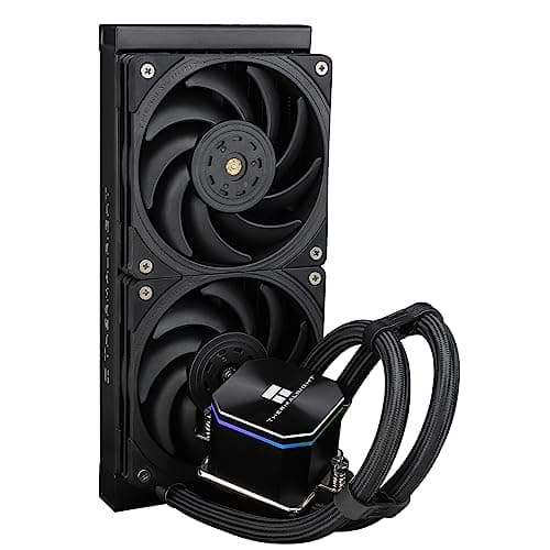 TR Frozen Edge 240 CPU Wasserkühler Schwarz mit PWM-Lüftern, Pumpengeschwindigkeit 3300RPM, S-FDB Lager, für AMD AM4/AM5, Intel LGA1150/1155/1200/1700/2011(FE240 Black)