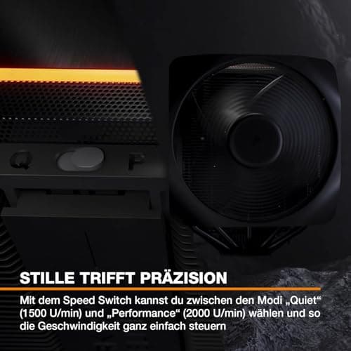 be quiet! Dark Rock Elite Luftkühler, 2x Silent Wings 135mm PWM Lüfter, Speed Switch mit 2 Modi, Hochleistungs-Heatpipes, Frontlüfter-Montagesystem, erhöhte RAM-Kompatibilität, ARGB LEDs, BK037 Bild 8