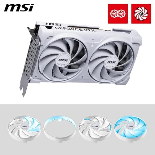 MSI GeForce RTX 5060 8G Ventus 2X OC White - 8GB GDDR7 (28Gbps/128-bit), PCIe 5, Boost: 2527 Hz, HDMI 2.1b, DisplayPort 2.1b Bild 8