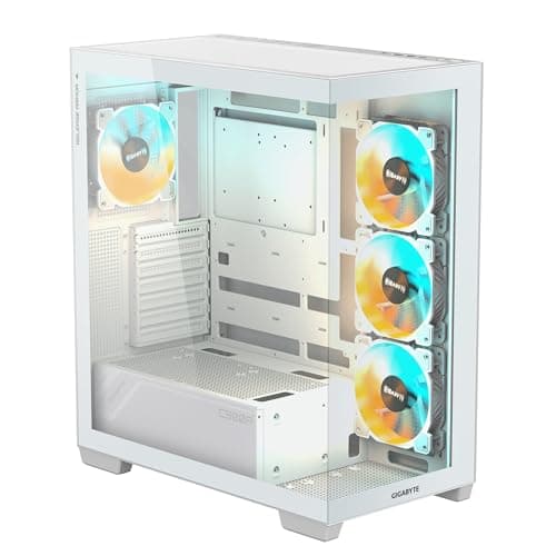 Gigabyte C500 Panoramic Stealth ATX Mid Tower gehärtetes Glas RGB Fusion PC-Gehäuse - Schwarz - GB-C500P ST Bild 4