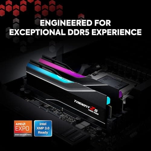 32GB G.Skill DDR5 Trident Z5 Neo RGB 6000MHz CL30 1.35V Dual Channel Kit (2X 16GB) Schwarz Bild 6
