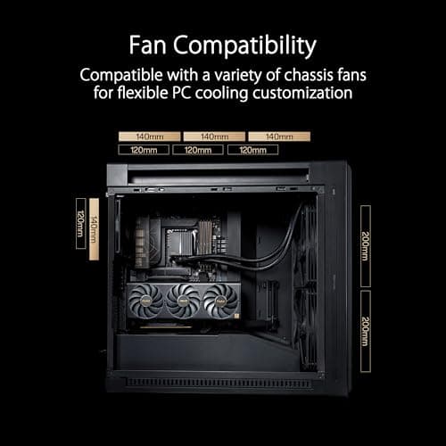 ProArt PA602 E-ATX Computergehäuse, 420 mm Heizkörperunterstützung, zwei 200 mm eingebaute Lüfter, Front-Panel-IR-Staubanzeige, Power-Lock-Verriegelung, werkzeuglose PCIe-Montage und GPU-Halterung, 20 Bild 8