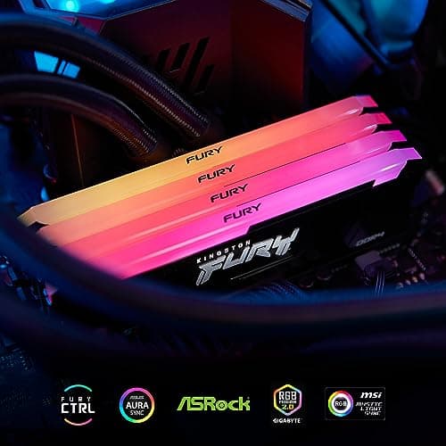 Kingston FURY Beast RGB 64GB 3200MT/s DDR4 CL16 DIMM (Kit mit 4) PC Arbeitsspeicher KF432C16BB12AK4/64 Bild 5