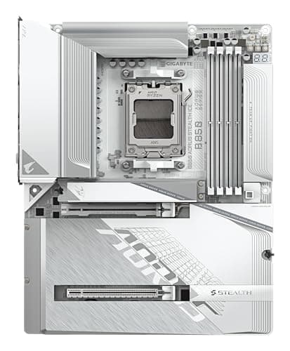 GIGABYTE B850 AORUS Stealth Ice Mainboard – Unterstützt AMD Ryzen 9000 Serie CPUs, digitales 14+2+2 Phasen VRM, bis zu 8200 MHz DDR5 (OC), 2 x PCIe 5.0 + 2 x PCIe 4.0 M.2, Wi-Fi 7, 5 GbE LAN Bild 4