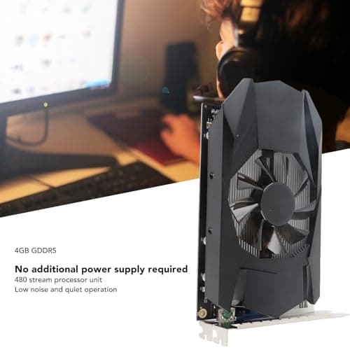 Lazmin112 Grafikkarte für Computerspiele, HD7670 4 GB GDDR5-Grafikkarte 128 Bit 1000 MHz Kernfrequenz, Unterstützt DirectX 11 PCI Express X16 2.1-Steckplatz Bild 6