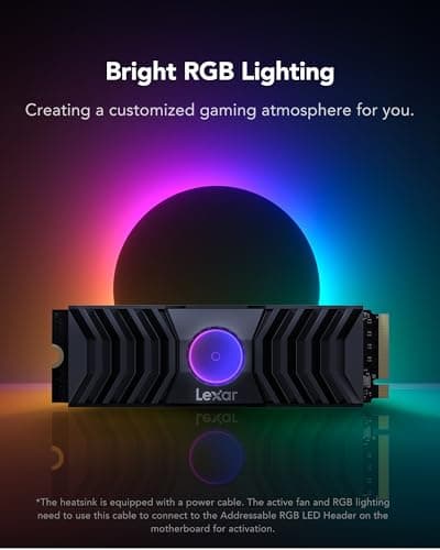 Lexar mit Kühlkörper 1 TB SSD PCle Gen5x4 NVMe, M.2 2280, PCIe 5.0 SSD, bis zu 11500 MB/s Lesegeschwindigkeit, Internal Solid State Drive für Spiele, Fotografie, Videobearbeitung und Design Bild 8