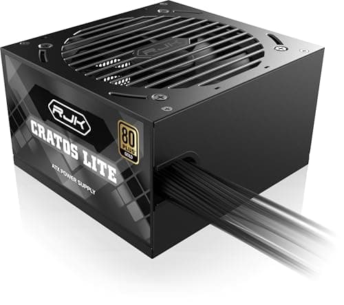 RAIJINTEK CRATOS LITE 650W Black, 80 Plus Gold, ATX 3.1, Nicht-Modulares PC-Netzteil, PCIe 5.1 Ready, 120mm Smart Fan, DC-to-DC, 12V-2×6 Anschluss, 5 Jahre Garantie
