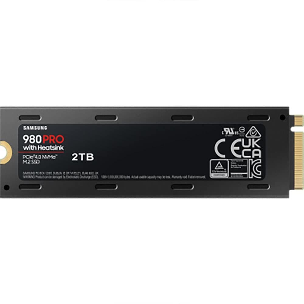 Samsung 980 PRO NVMe M.2 SSD mit Heatsink, 2 TB, PCIe 4.0, 7.000 MB/s Lesen, 5.000 MB/s Schreiben, Interne SSD mit Kühlkörper für Konsolen-Gaming, MZ-V8P2T0CW Bild 3