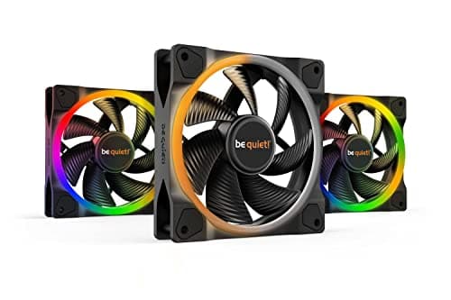 be quiet! Light Wings 120mm PWM Triple Pack Lüfter, enthält 3 Lüfter, ARGB-Beleuchtung, vielzählige Farben und Effekte, 18 ARGB LEDs, 7 geräuschoptimierte Lüfterblätter, hoher Airflow