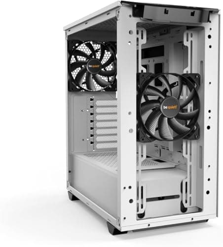 be quiet! Pure Base 500 Window White PC-Gehäuse, 2X Pure Wings 2 140mm Lüfter, Airflow und Silence optimierte Topcover, Radiatoren bis 360mm, Templerglas Bild 6