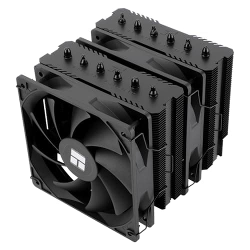 TR-Thermalright Peerless Assassin 120 SE Black CPU Luftkühler, Dual Tower und Lüfter mit 6 Heatpipes,2xTL-C12C PWM Lüfter mit 1550U/min,für AM5/AM4,Intel LGA1851/1700/1150/1151,Schwarz PC-Kühlung