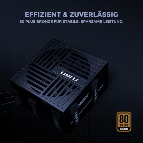 Lian Li RB 650W PC-Netzteil - Schwarz | 80 Plus Bronze, teilmodular, ATX 3.1, leiser 135-mm-Lüfter, effiziente Stromversorgung für Office & Gaming PCs Bild 4
