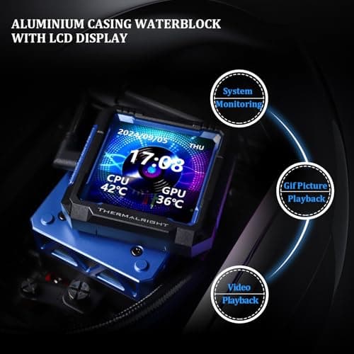 TR FW PRO 360 CPU-AIO-Cooler, LCD-IPS-Bildschirm 320x320, für AM5 & Intel 1700/1851, Hochleistungs-Wasserkühlung, 360 Specs, abnehmbar 6,3 cm (2,73 Zoll) FW PRO 360 BLACK Bild 8