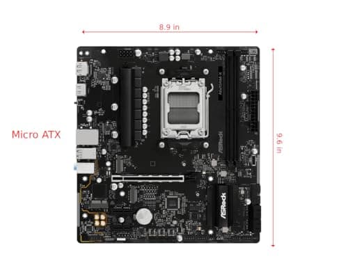 ASRock A620AM-X Micro-ATX Motherboard AMD AM5 Sockel unterstützt Ryzen 9000/8000/7000 DDR5 8000+ OC PCIe 4.0 2.5G LAN BIOS Flashback Bild 4