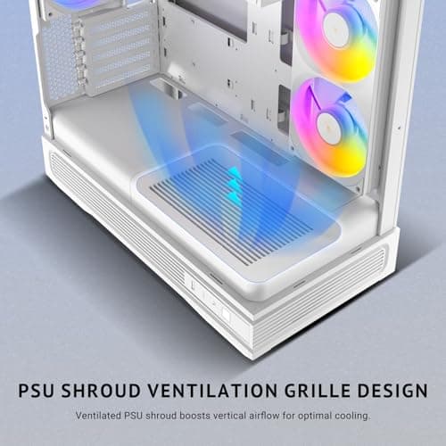 ANTEC Constellation C2M ARGB White Micro-ATX PC Gehäuse – Kompakter Gaming Tower mit ARGB und Tempered Glass, Weiß Bild 8