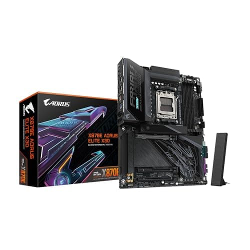 GIGABYTE X870E AORUS Elite X3D AMD AM5 LGA 1718 ATX Motherboard, unterstützt AMD Ryzen 9000/8000/7000 Series Prozessoren, DDR5, 16+2+2 Power Phase, 4X M.2, PCIe 5.0, WiFi 7, 5GbE, 5 Jahre Garantie Bild 2